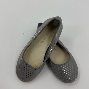 GAP Little Girl Gray Dotted Ballet Flats Size 11 EUC